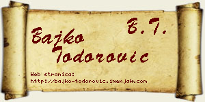 Bajko Todorović vizit kartica